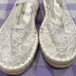 Target White Lace Espadrille Flats